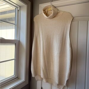 Gilli Cream Cowl Neck Oversized Sweater Vest